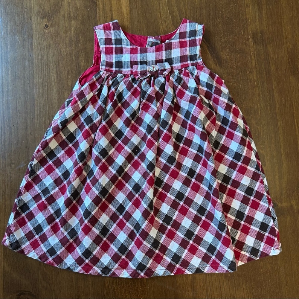 Vintage Gymboree 2T Holiday Dress |‎ Red Plaid Corduroy | 2010 Classic